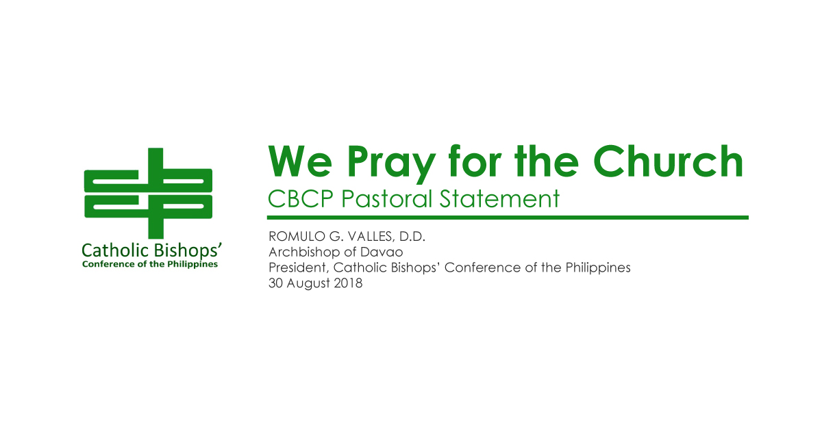 CBCP Pastoral Statement: We Pray for the Church