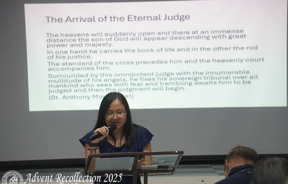 Advent Recollection 2025 ~ “The Time Before Time Ends – Living the Urgency of Now in Light of Christ’s Return”